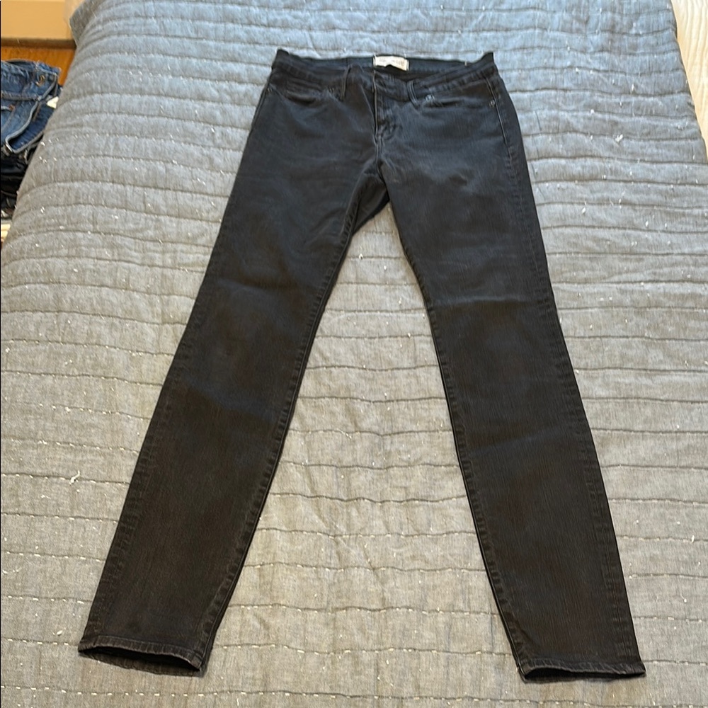 Madewell Black Skinny Jeans, Tall. 30.